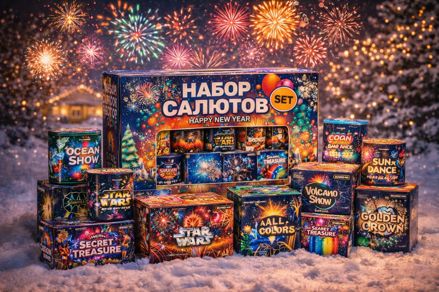 Наборы салютов на Новый год