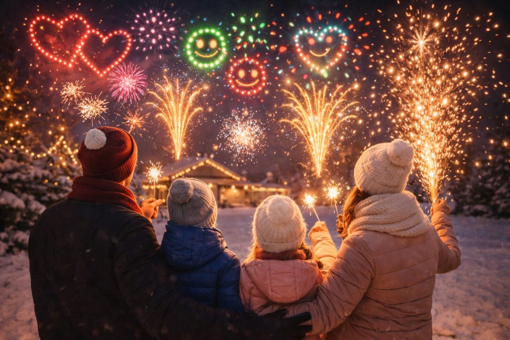 Новогодний салют для семьи с детьми